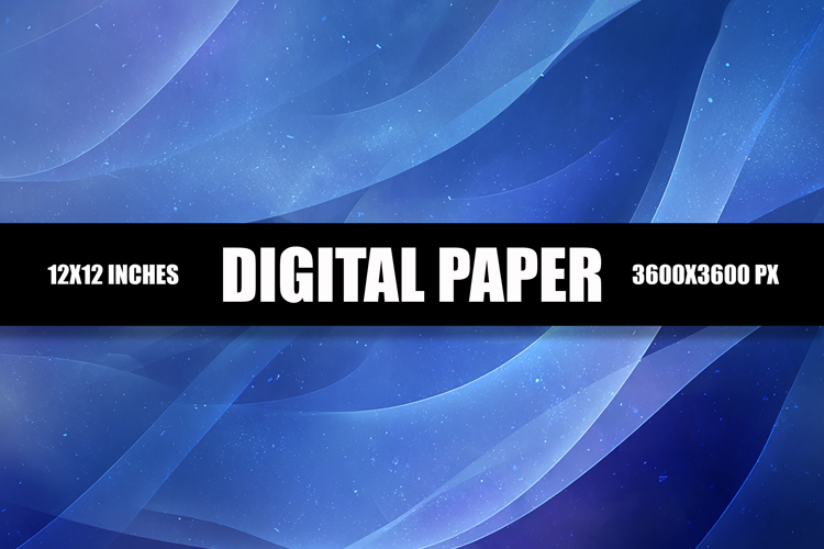 Abstract Blue Digital Paper