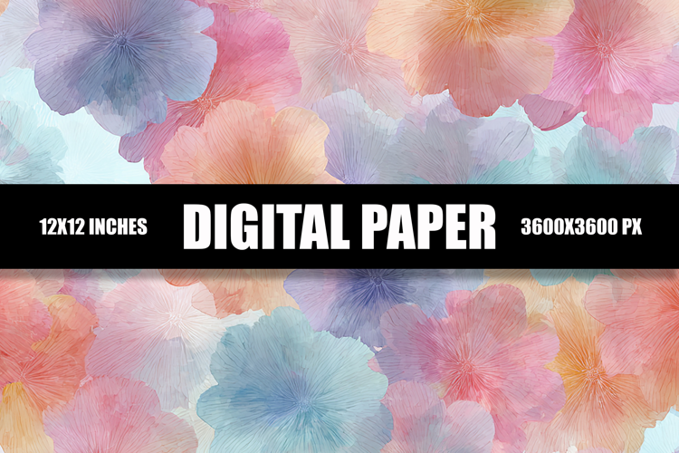 Watercolor Floral Digital Paper