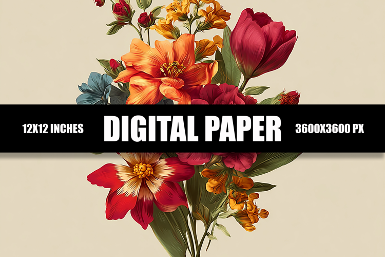 Floral Digital Paper