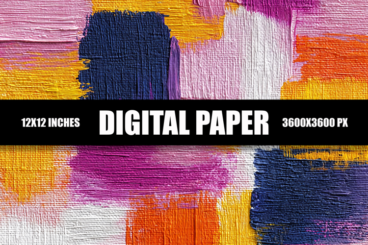 Mixed Paint Strokes Digital Paper
