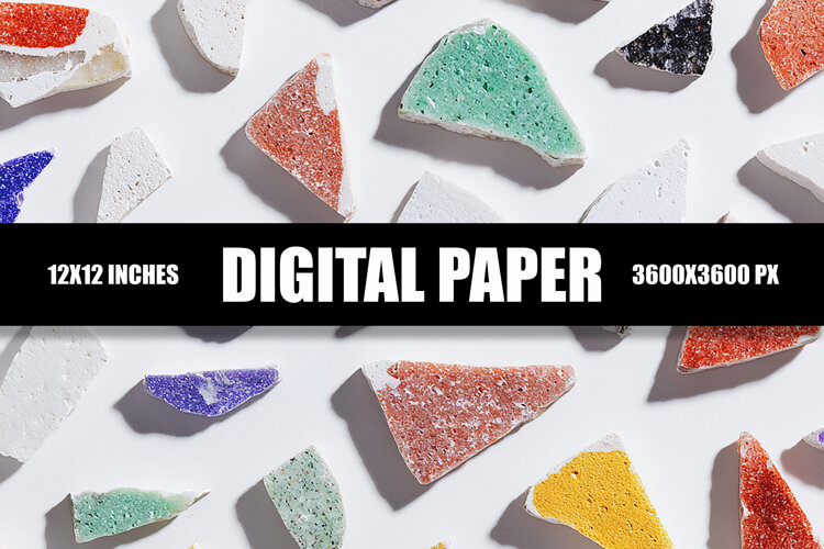 Terrazzo Digital Paper example image 1