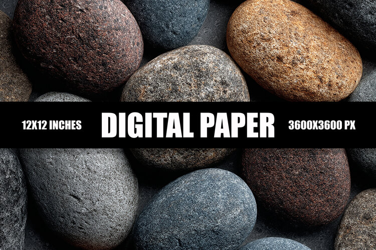Stones Digital Paper example image 1