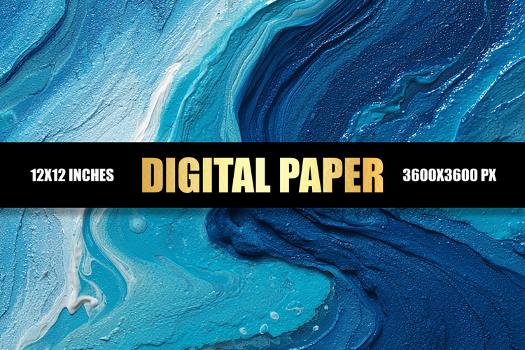 Blue Liquid Digital Paper