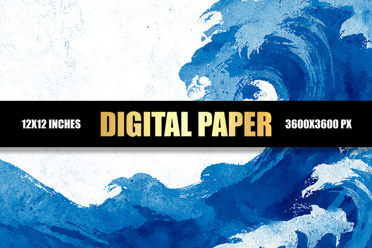 Sea Waves Digital Paper