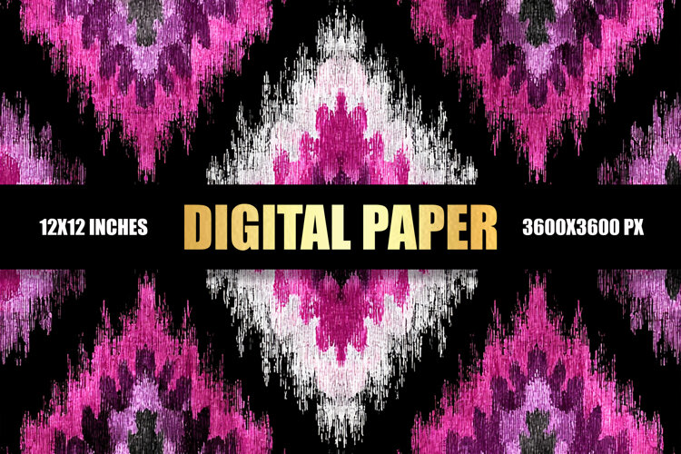 Watercolor Pattern Digital Paper example image 1