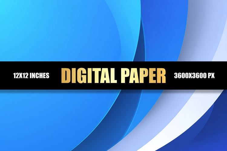 Abstract Blue Digital Paper