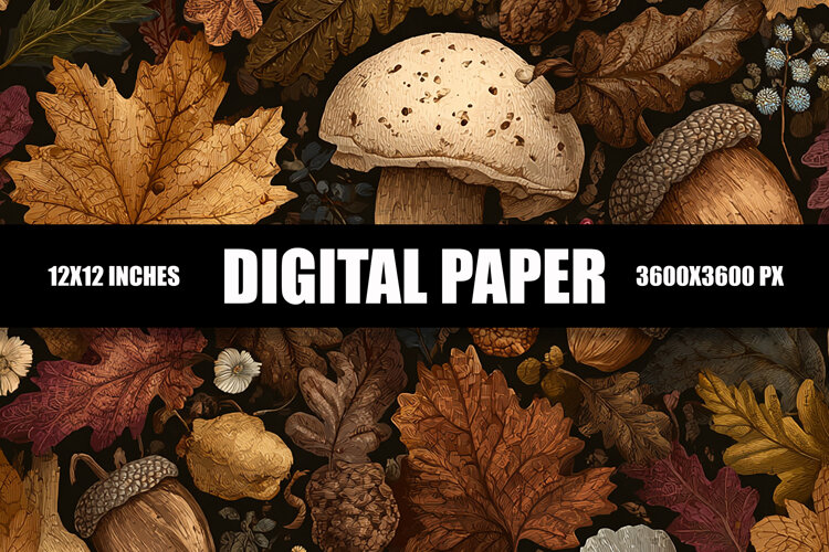 Autumn Beauty Digital Paper example image 1