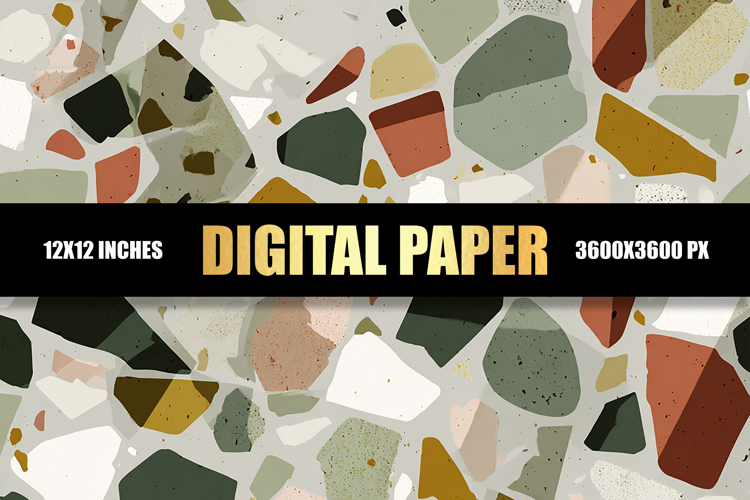 Terrazzo Flooring Digital Paper