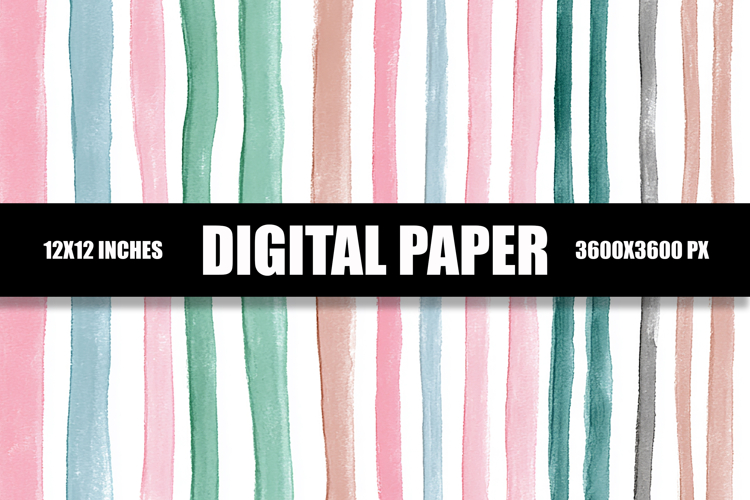Colorful Stripes Digital Paper