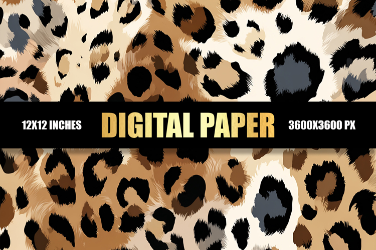 Leopard Pattern Digital Paper