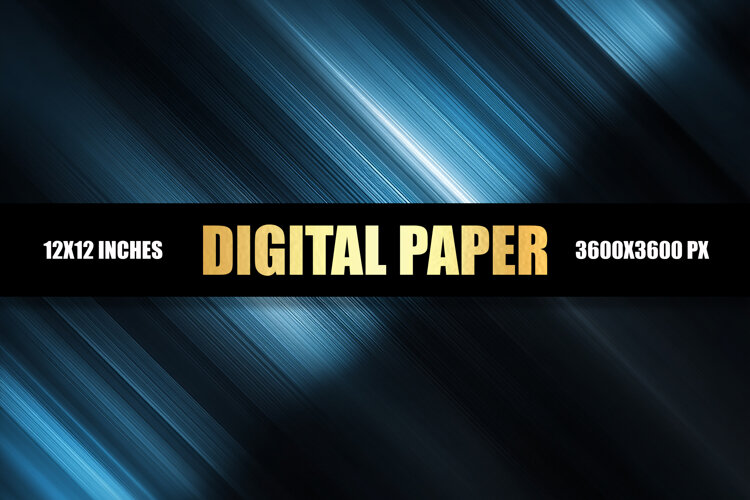 Blue Lines Digital Paper example image 1