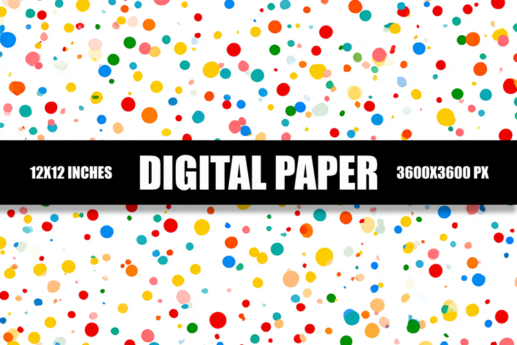 Colorful Circles Digital Paper