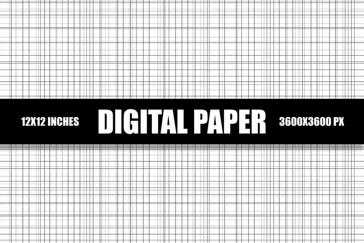 Black Line Abstract Pattern Digital Paper