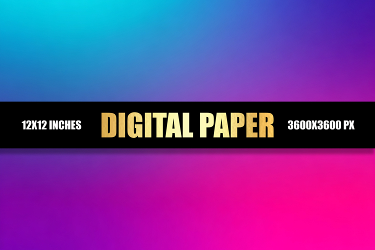 Pink and Blue Gradient Digital Paper