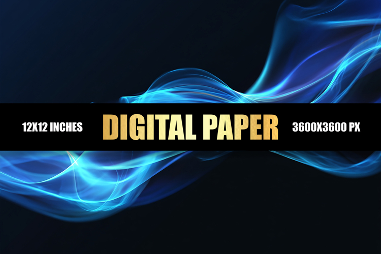 Abstract Blue Digital Paper