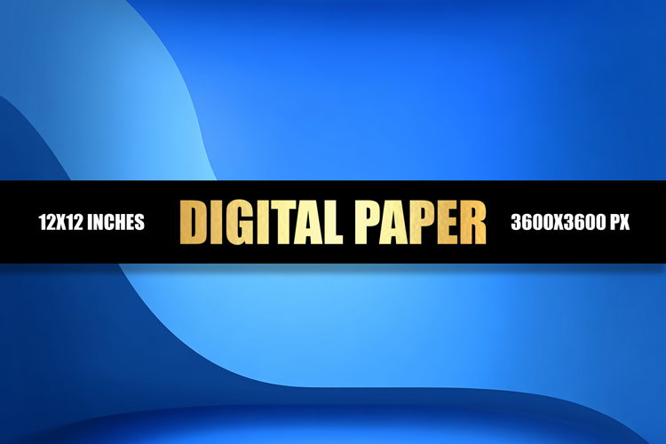 Abstract Blue Digital Paper