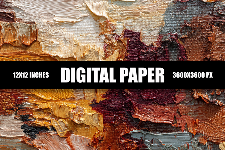Oil Painting Digital Paper