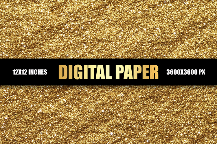 Golden Glitter Digital Paper