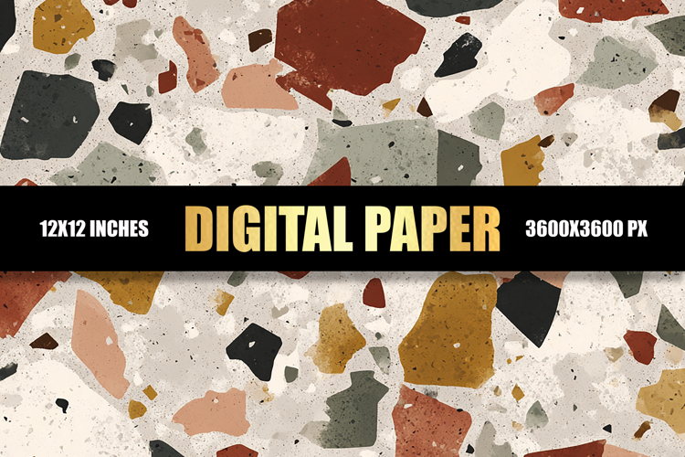 Terrazzo Flooring Digital Paper