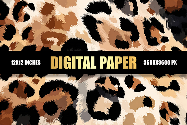 Leopard Pattern Digital Paper