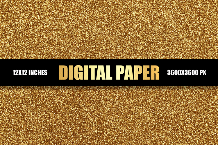 Golden Glitter Digital Paper
