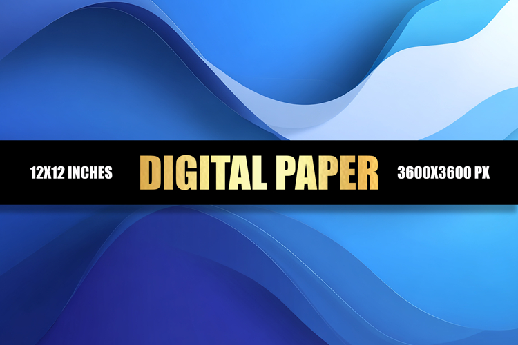 Abstract Blue Digital Paper