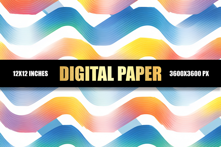Colorful Strips Digital Paper