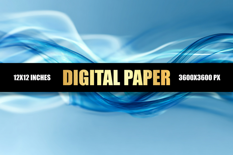 Abstract Blue Digital Paper