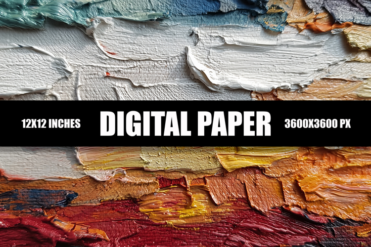 Oil Painting Digital Paper