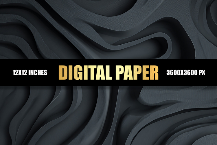 Abstract Black Digital Paper