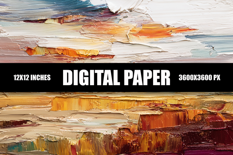 Oil Painting Digital Paper