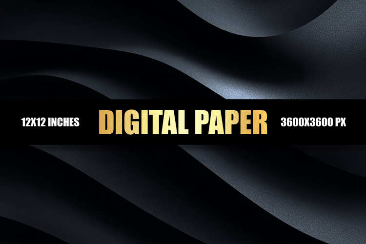 Abstract Black Digital Paper