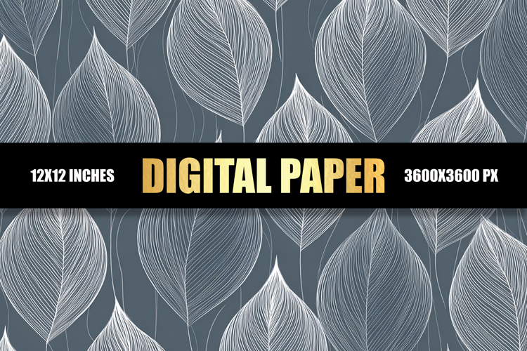 Abstract Leaves Digital Paper
