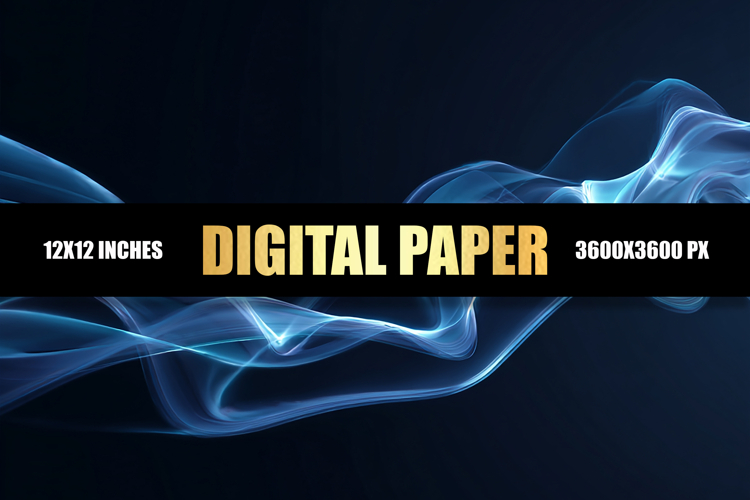 Abstract Blue Digital Paper