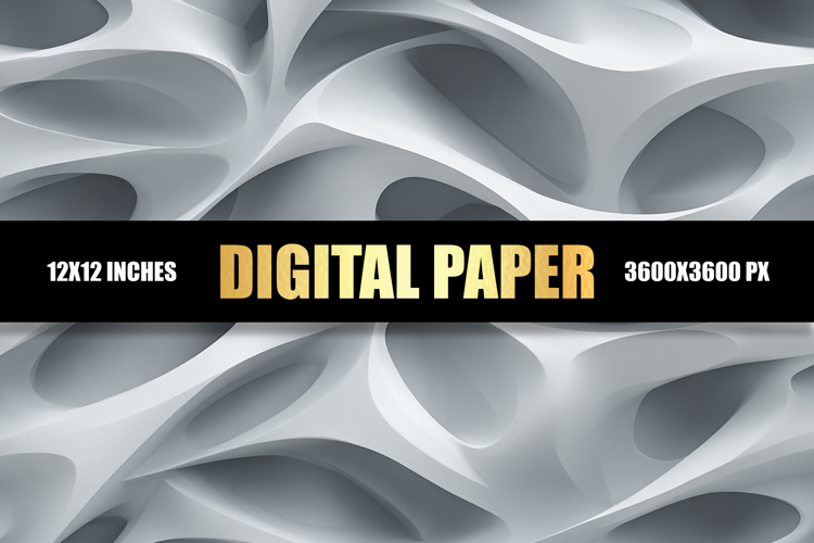 Abstract Silver Digital Paper