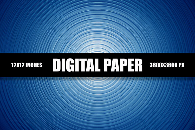 Blue Circle Digital Paper example image 1