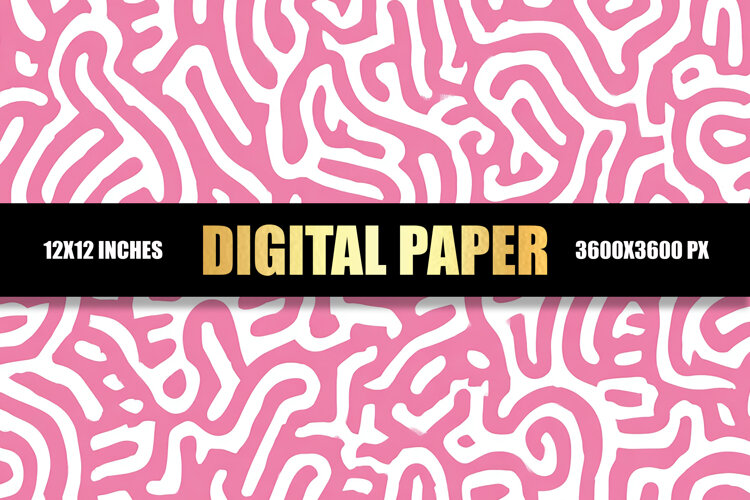 Whimsical Abstract Digital Paper example image 1