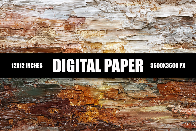 Oil Painting Digital Paper