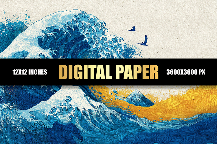 Sea Waves Digital Paper