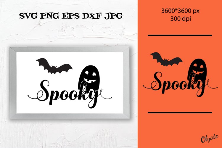 Spooky SVG. Farmhouse Halloween SVG. Halloween Sign example image 1