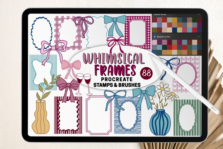 Whimsical Frames Procreate Stamps & Pattern Brushes Bows