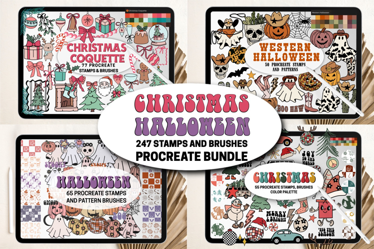 Western Procreate Stamps and Brushes Bundle