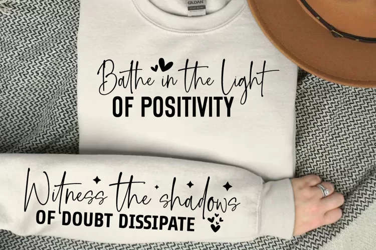 Bathe in the light of positivity Sleeve SVG