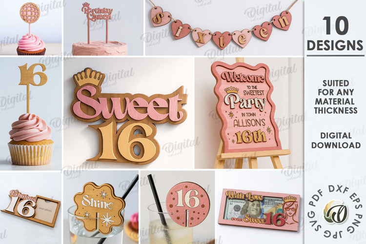 Happy Birthday Cake Topper SVG Image 4