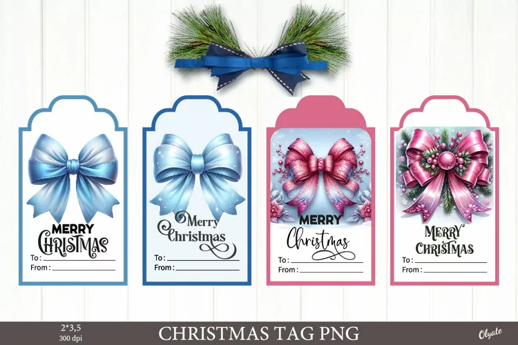 Christmas Gift Tags. Coquette Gift Tags PNG