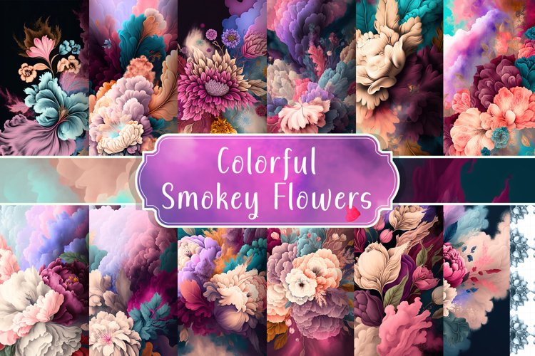 Colorful Smokey Flowers example image 1