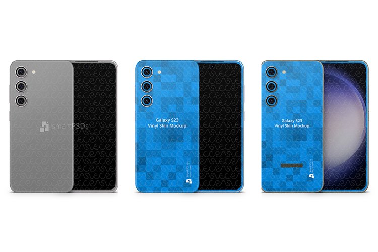 Galaxy S23 2023 PSD Skin Mockup Template example image 1
