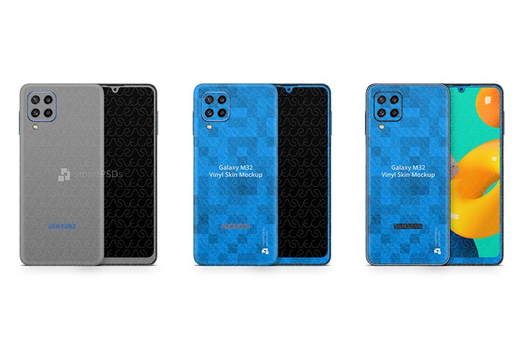 Galaxy M32 2021 PSD Skin Mockup Template example image 1