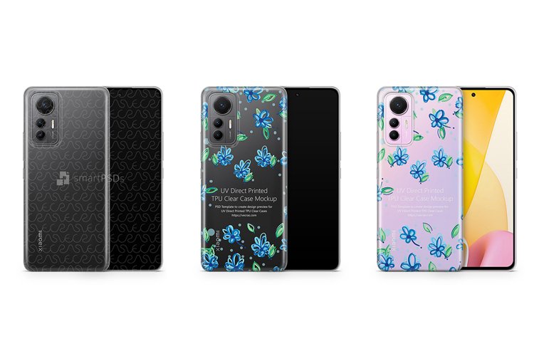 Xiaomi 12 Lite 2022 TPU Clear Case Mockup example image 1