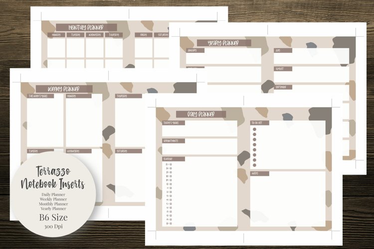Terrazzo B6 Size Notebook Inserts example image 1